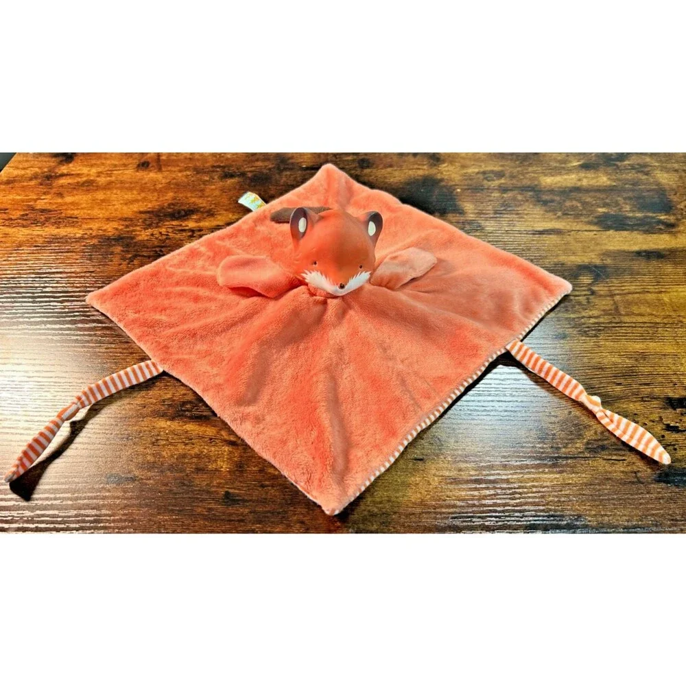 Bunnies By The Bay Hanky Blanky Freddy Fox Head Security Blanket Lovey Knotted